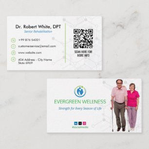 Geriatric Therapy Centre   Simple White Business Card
