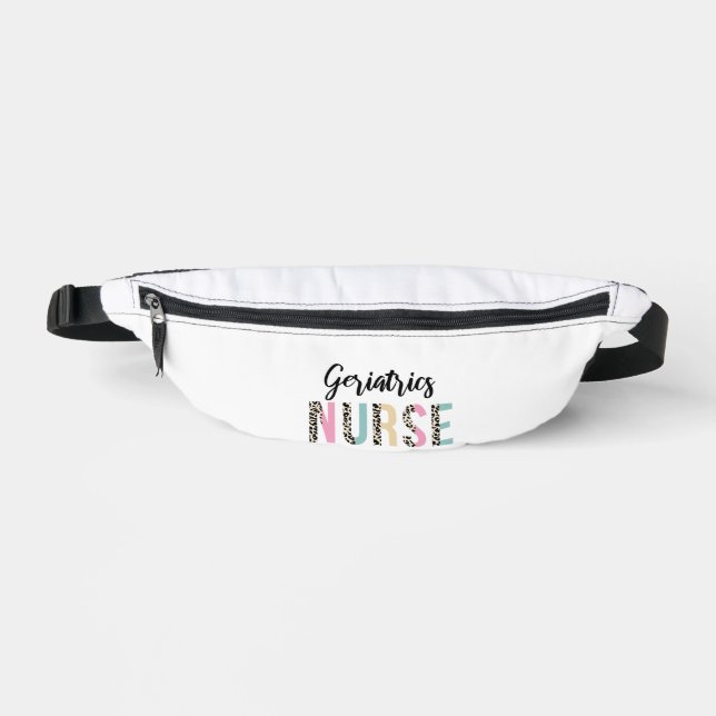 Geriatrics Nurse Cute Leopard Design - Funny Gift  Bum Bags (Front)