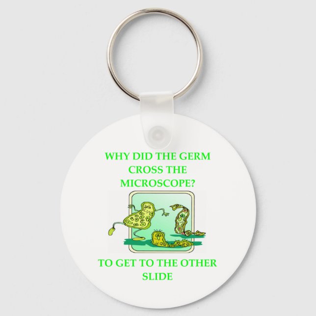 GERM BIOLOGY RESEARCH JOKE KEY RING (Front)