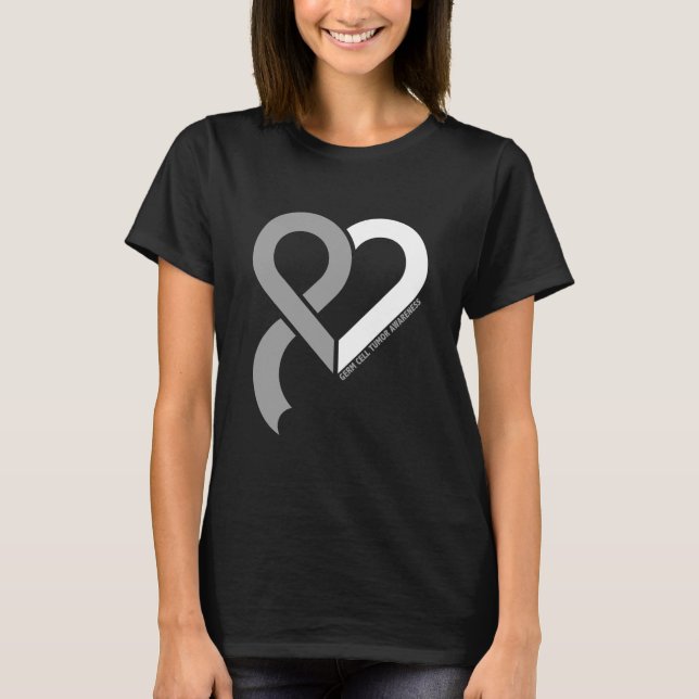Germ Cell Tumor Awareness Brain Cancer Related T-Shirt (Front)