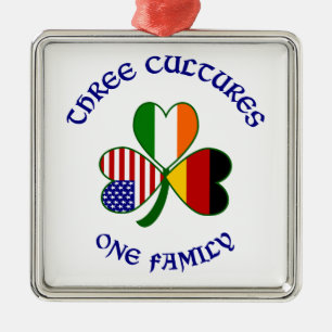 German 3 Cultures Metal Tree Decoration