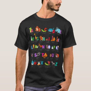 German ABC Animals Identification A Z of Animals A T-Shirt