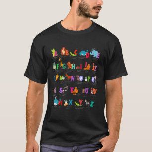 German ABC Animals Identification A Z of Animals A T-Shirt