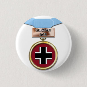 German Ace medal button