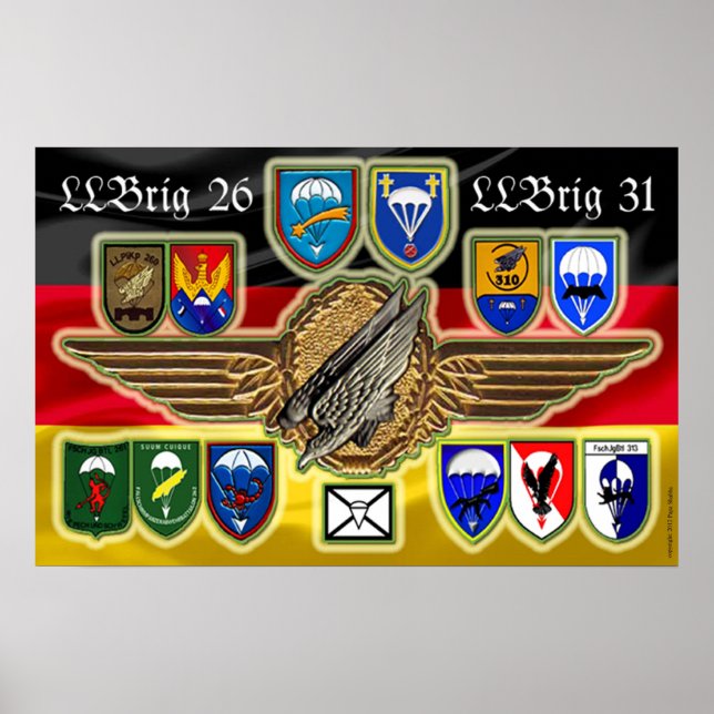 German Airborne Brigade 26 and 31 Poster (Front)