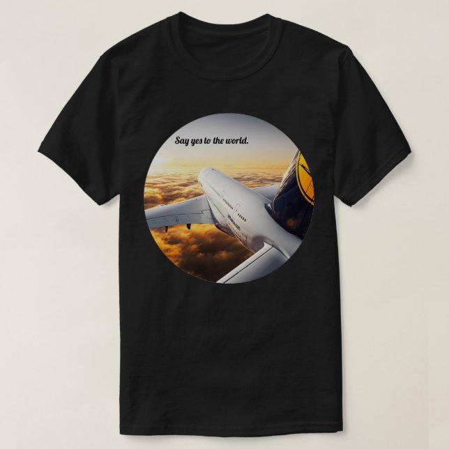 German Airline In the Air Design T-Shirt (Design Front)