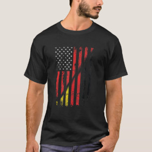 German American Flag Retro Style Usa Germany Flags T-Shirt