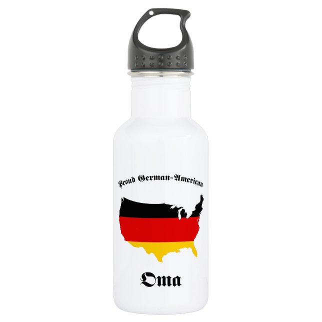 German American Oma - Granny - Grandmother 532 Ml Water Bottle (Front)