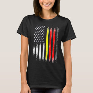 German American Patriot Grown Country USA Flags St T-Shirt