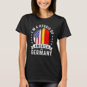 German American Patriot Grown Flag Humour T-Shirt