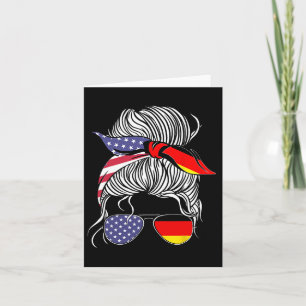 German American Patriot Grown Proud Women Girl Fla Card
