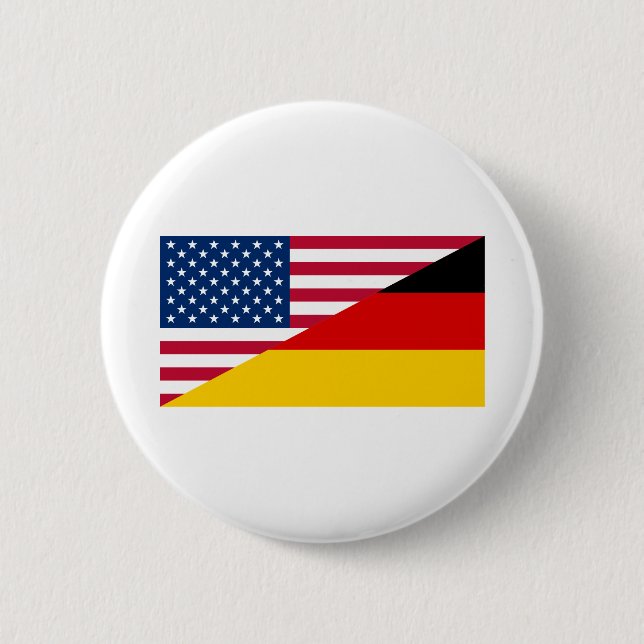German American Pride US Germany Flag 6 Cm Round Badge (Front)