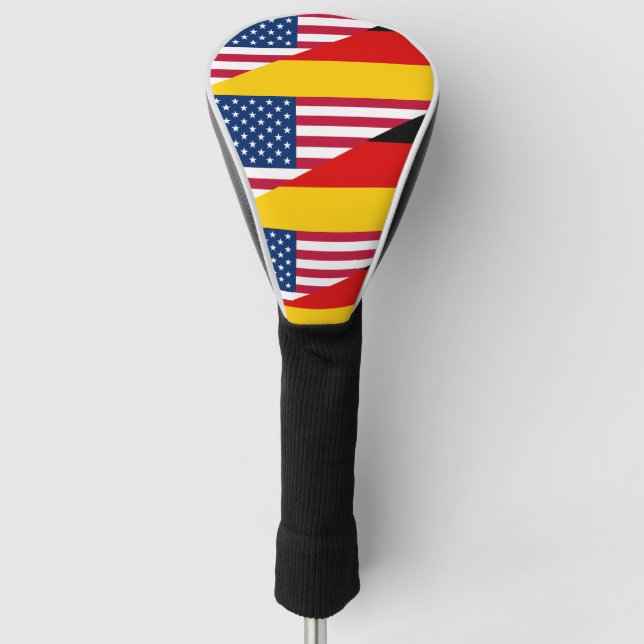 German American Pride US Germany Flag Golf   Head Cover (Front)