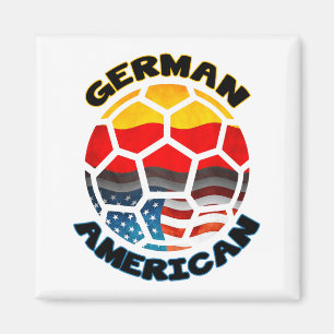 German American Soccer Ball T Shirt Magnet