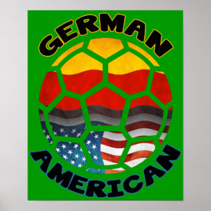 German American Soccer Poster