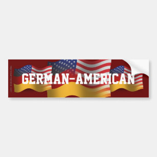 German-American Waving Flag Bumper Sticker