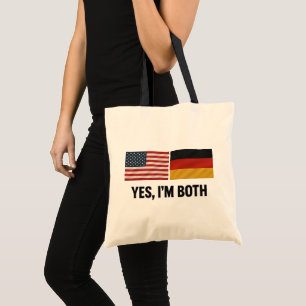 German American Yes Im Both - Germany USA Citizen Tote Bag
