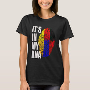 German and Armenian DNA Heritage Flag T-Shirt