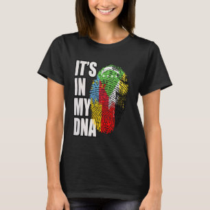 German and Comoran DNA Heritage Flag T-Shirt