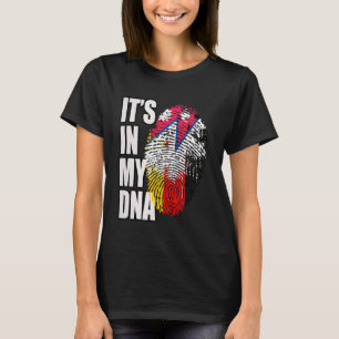 German and Nepalese DNA Heritage Flag T-Shirt