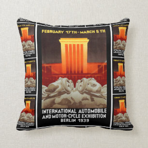 German Art Deco Auto Show Cushion