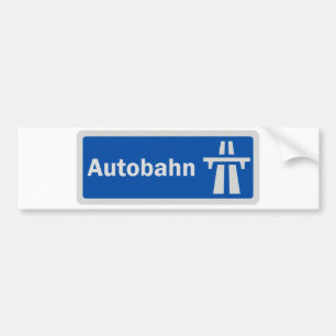 German Autobahn highway sign bumper sticker