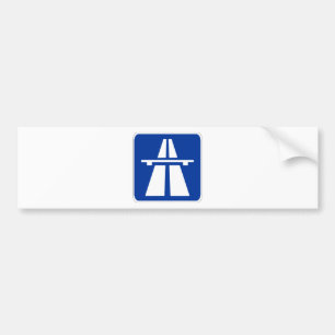 German Autobahn Sign Bumper Sticker