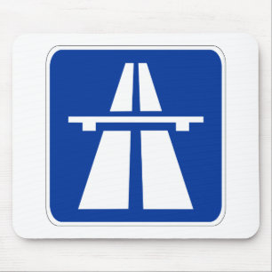 German Autobahn Sign Mouse Pad