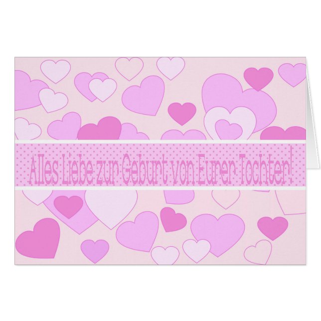 German Baby Girl congratulations (Front Horizontal)