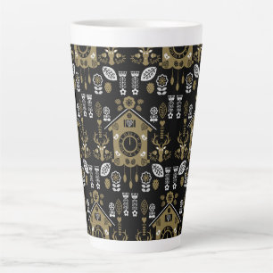 German Bauernmalerei Folk Art Latte Mug