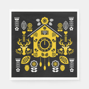 German Bauernmalerei Folk Art Napkin