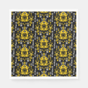 German Bauernmalerei Folk Art Napkin