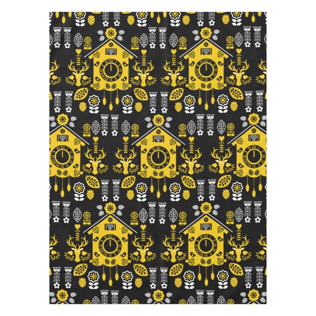 German Bauernmalerei Folk Art Tablecloth (Front)