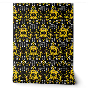 German Bauernmalerei Folk Art Wallpaper
