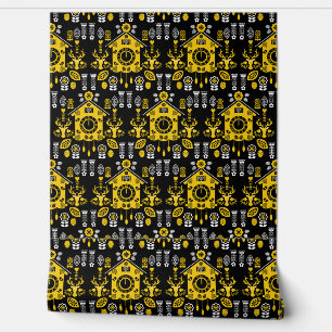 German Bauernmalerei Folk Art Wallpaper