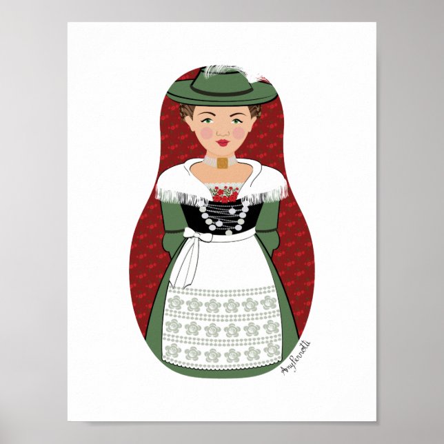 German, Bavarian Matryoshka Poster (Front)