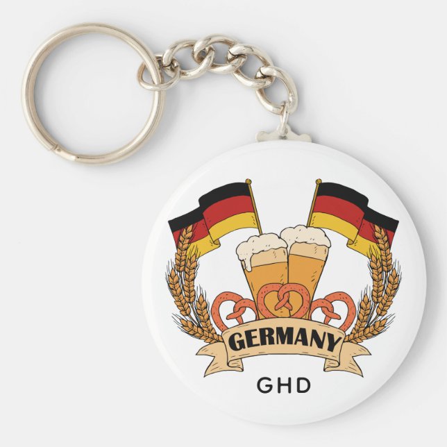 German Beer custom monogram key chains (Front)