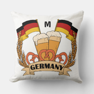 German Beer custom monogram throw pillows