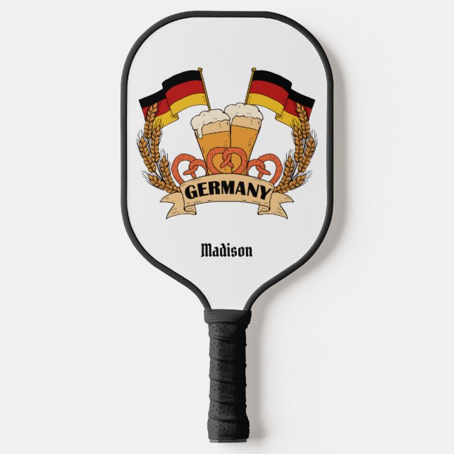 German Beer custom name Pickleball Paddle (Front)