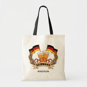 German Beer custom name tote bags