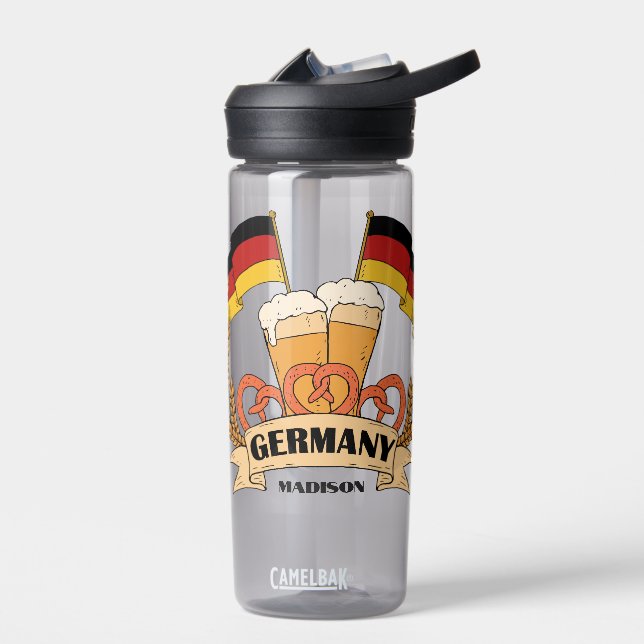 German Beer custom name Water Bottle (Left)