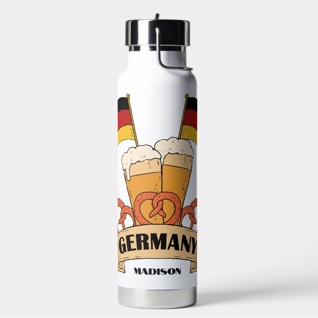 German Beer custom name Water Bottle (Left)