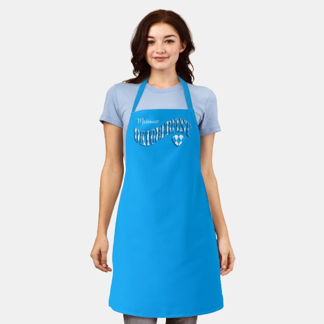 German Beer Festival Custom Name Oktoberfest Apron (Worn)
