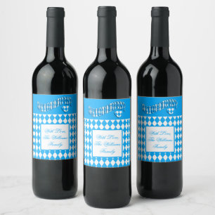 German Beer Festival Custom Name Oktoberfest Wine Label