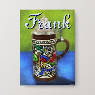 German Beer Stein w/Hinged Lid Personalised