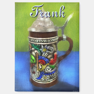 German Beer Stein w/Hinged Lid Personalised Magnet
