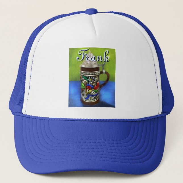 German Beer Stein w/Hinged Lid Personalised Trucker Hat (Front)