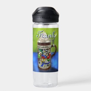German Beer Stein w/Hinged Lid Personalized Water Bottle