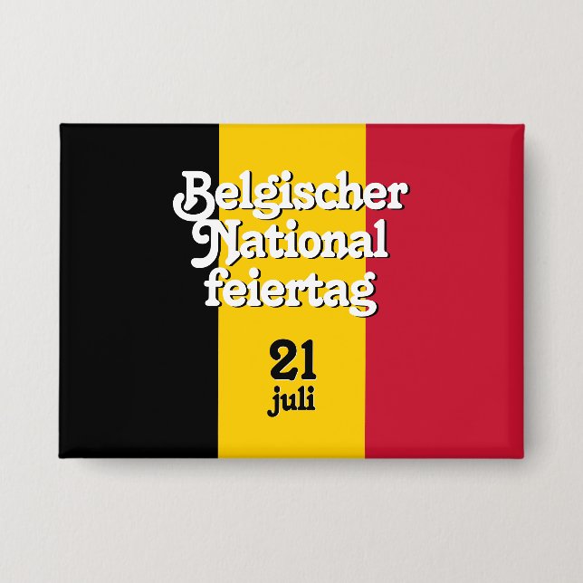 German Belgischer Nationalfeiertag Belgian Flag (Front)