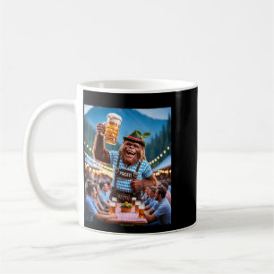 German bigfoot sasquatch lederhosen funny 2025  coffee mug